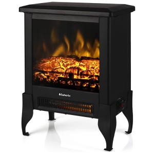 Lareira Elétrica Realista Portátil 1400W, TURBRO Suburbs TS17, Preto