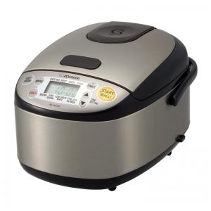 Panela de Arroz Elétrica até 3 Xícaras, 110V 450W, Zojirushi NS LGC05XB Micom, Preto Inoxidável