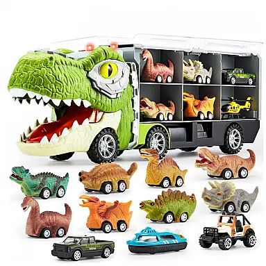Caminhão Transportador de Dinossauros Retráteis