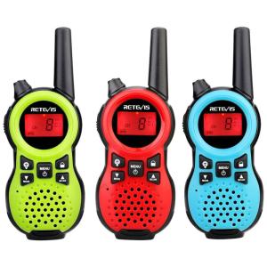 Rádio Comunicador Walkie Talkie Retevis RT38, 3 Unidades, Rádio de 2 Vias Longo Alcance, 22 Canais, Portátil, VOX