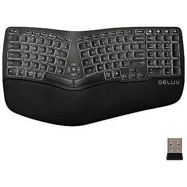 Teclado Ergonômico Dividido Sem Fio