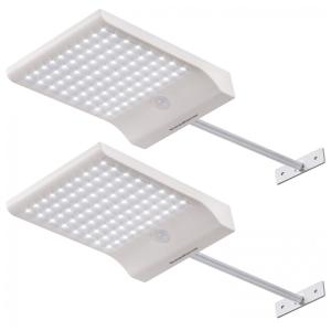 Luminária Solar Externa 80 LEDS com 4 Modos de Iluminação, 2 Unidades, INNOGEAR SL2P, Branco