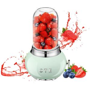 Mini Liquidificador Retrô OTE Verde 200W Jarra de Vidro 400ml 220V
