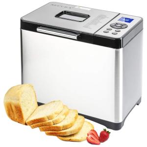 Panificadora Automática, Aço Inoxidável, 650W, 19 em 1, 3 Tamanhos, 3 Cores Pão, 110v, SECURA MBF 016, Prateado