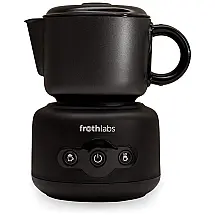 Espumador de Leite Elétrico, Capacidade 240 mL, Jarro Antiaderente, 110v, FROTH LABS, Preto