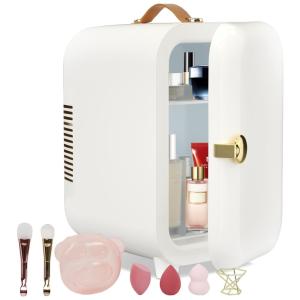 Mini Geladeira para Skincare 8 Litros, 12V, 110v, CEGSIN CR02AC, Bege