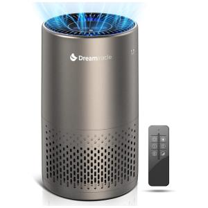 Purificador de Ar Automático com Filtro HEPA, Área de 40 m2, com Controle Remoto, 110v, DREAMIRACLE, Cinza