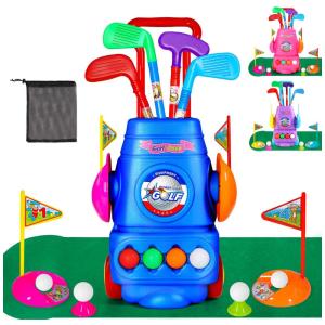 Conjunto de Tacos de Golfe Infantil para Crianças de 3 a 6 Anos, Meland, Roxo