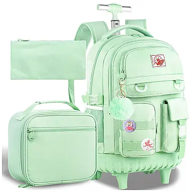 Mochila escolar CCJPX com rodinhas