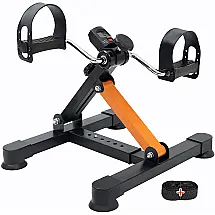 GOREDI Mini Bicicleta Ergométrica Elétrica Ideal Para Idosos e Treino de Braço/Perna com Tela LCD, Laranja.