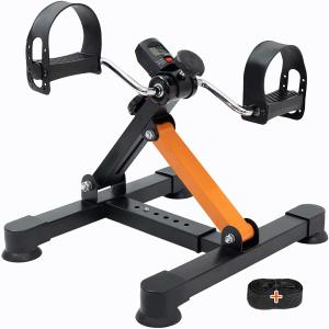 GOREDI Mini Bicicleta Ergométrica Elétrica Ideal Para Idosos e Treino de Braço/Perna com Tela LCD, Laranja.