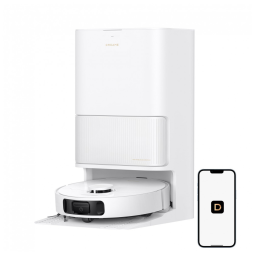 Robô Aspirador e Esfregão Dreame Branco 2 em 1, Sucção 13.000 Pa, Base Autolimpante, Escova TriCut – L40s Ultra CE – 110V