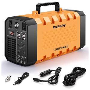 Aeiusny Estação de Energia Portátil 500W 288WH, AC Outlet, Car for CPAP
