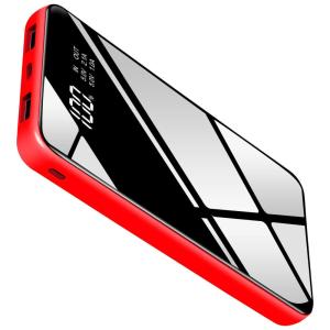 Powerbank Carregador Portátil 25000mah Alta Capacidade Full LCD Escritóro Viagem, KENRUIPU 138 3, Vermelho