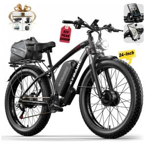 Bicicleta Elétrica para Adultos EYBAIKC C5PRO Preto 5000W Pico Motor Duplo 52V