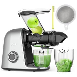 Prensador de Frutas e Vegetais COZII, com 9,1cm de Boca, Modo Suave e Forte, Fácil Limpeza, Motor Potente - 1200W