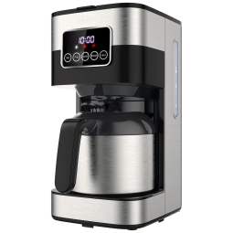 Cafeteira Elétrica Programável Programável com Painel de Controle Digital, 110v, BOLY, Prateado