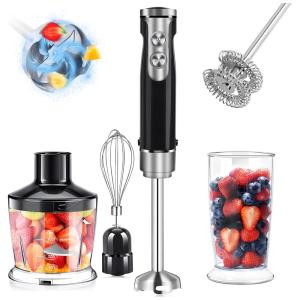 Mixer com 9 Velocidades e Acessórios, Aço Inoxidável, 500W, 110v, HANOLLY, Preto