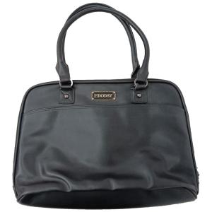 Maleta, Bolsa para Laptop, Couro, Feminina, EDODAY lingyidaL0009 black, Preto
