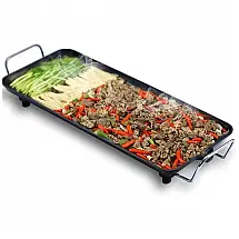 Churrasqueira Elétrica Grill com Controle de Temperatura, 110V 1800W, PAASHE, Preta