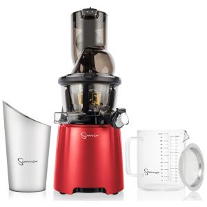 Centrifuga de Frutas com Boca Larga, Sistema de Alçapão Patenteado e Inclui 2 Acessórios Premium, 110V 240W, SANA, Vermelha