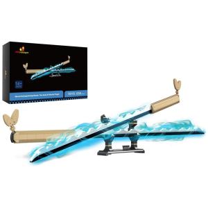 Kit de Construção Espada Hashibira Inosuke com 838 Peças, JMBricklayer, Preta