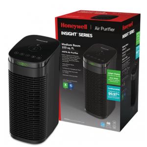 Purificador de Ar com Filtro HEPA, Indicador de Qualidade do Ar e Modo Automático, 110V, Honeywell, Preto
