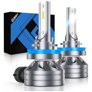 Kit Xenon Lâmpadas LED Branca 15000 Lumens 6500K, 2 Peças, FAHREN H11, H8, H9, H16, Vermelho