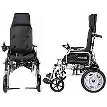Cadeira de Rodas Elétrica Dobrável Reclinável para Adultos de até 120 kg, Acurest, Preta