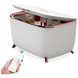 Mini Geladeira para Skincare 9 Litros Portátil, 12V, Branca, 110v, LVARA, Branco