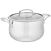 Forno Holandês 5 Litros com Tampa de Vidro em Aço Inoxidável, Cuisinart
