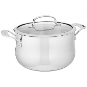 Forno Holandês 5 Litros com Tampa de Vidro em Aço Inoxidável, Cuisinart