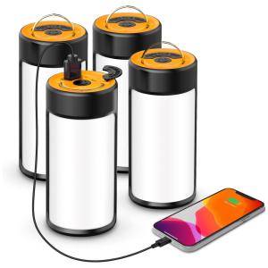 Lanterna LED Portátil Recarregável 400LM, 4800mAh, 10H, CT CAPETRONIX JJ ECL7, Laranja