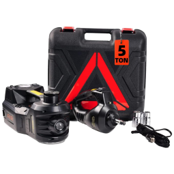 Macaco Elétrico Automotivo Hidráulico 5 em 1 com Luz LED, Suporta até 5 Toneladas, MAUTYKE R 10B, Preto