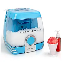 Máquina de Raspadinha Elétrica Retro para Uso Doméstico com Cone e Xarope, 110v, NOSTALGIA , Azul