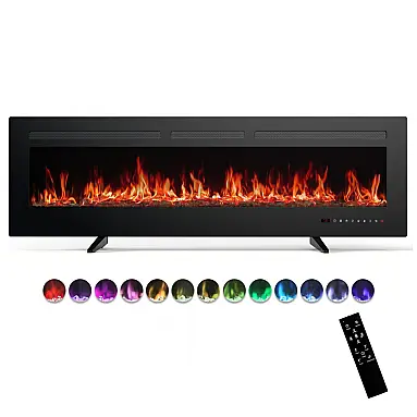 Lareira Elétrica Sweetcrispy 1,52 metros,