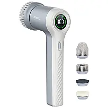 Escova Elétrica Rotativa 360 sem Fio com 2 Velocidades e 4 Acessórios, Branca, 110v, ARSPIC AES001W, Branco