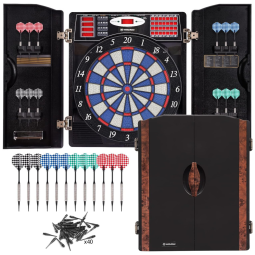 Jogo de Dardos Eletrônico, 12 Dardos, 38 Modos de Jogo e 211 Variações de Pontuação com Adaptador de Energia para até 16 Jogadores, WIN.