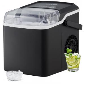 Máquina de Gelo com Capacidade para 11 kg em 24H, Colher e Cesta de Gelo, 110V, VEVOR, Preta