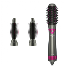 Escova de secador de cabelo Escova de secador de cabelo Modelador de salão Secador de cabelo e volumizador com três barris intercambiáveis