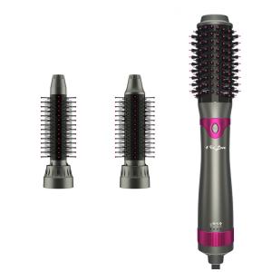 Escova de secador de cabelo Escova de secador de cabelo Modelador de salão Secador de cabelo e volumizador com três barris intercambiáveis