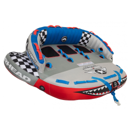 Boia Rebocável Aquática para 3 Pessoas, Airhead AHCW1790, Cinza e Azul