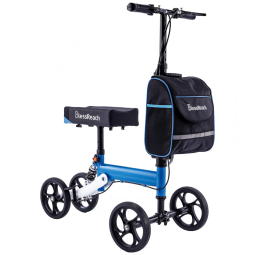 BlessReach Steerable Knee Walker Deluxe Medical Scooter for Foot Injuries Compact Crutches WB 2105 Blue