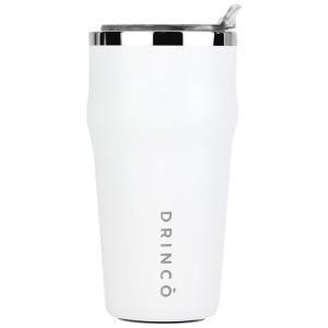 Copo Térmico 600 mL para Cerveja, Café com Isolamento a Vácuo, DRINCO, Branco