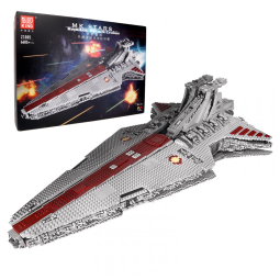 Kit de Construção Super Destróier Estelar com 6685 Peças para Crianças Acima de 8 Anos e Adultos, Mould King, Cinza