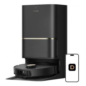 Robô Aspirador e Esfregão Dreame L50 Ultra Preto com Autoesvaziamento, Sucção 19.500Pa e HyperStream DuoBrush 110V