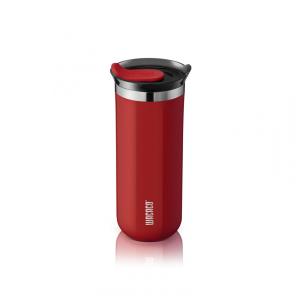 Copo para Café 435 mL Isolado a Vácuo Aço Inox Duplo com Tampa, WACACO Octaroma, Vermelho