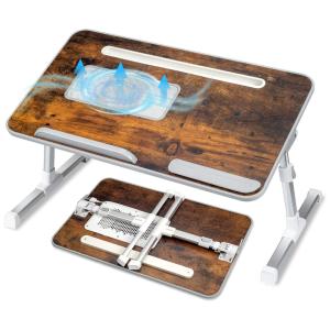 Mesa de bandeja de cama para laptop, cama de mesa para laptop para comer, escrever, suporte de leitura portátil para ipad para notebook