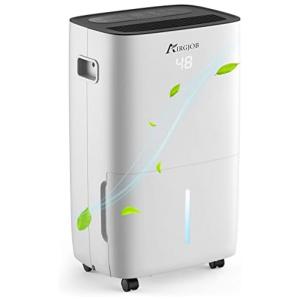 Desumidificador para Salas Grandes 8L com Drenagem Automática, Remoção de Umidade e Área 510m2, AIRGJOB, Branco