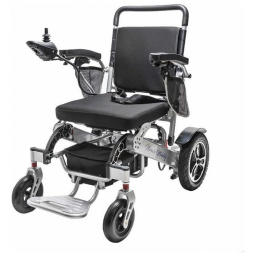 Cadeira de Rodas Elétrica Dobrável Reclinável para Adultos de até 180 kg, 360W, Miracle Mobility, Prata